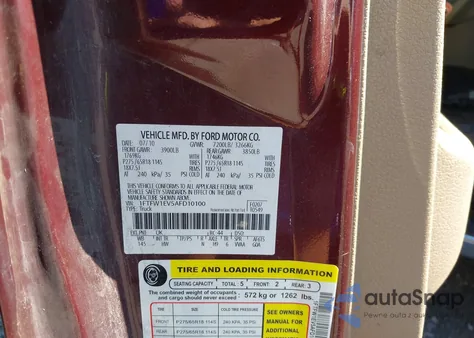 2010 Ford F-150 Lariat from USA, damaged, VIN 1FTFW1EV5AFD10100